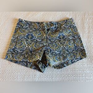 J. Crew size 0 Paisley Patterned Women's Shorts